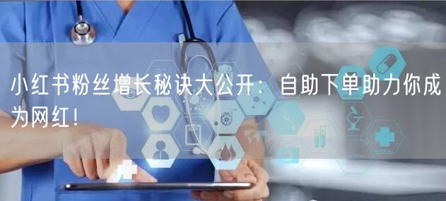小红书粉丝增长秘诀大公开：自助下单助力你成为网红！