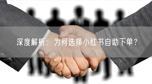 深度解析：为何选择小红书自助下单？