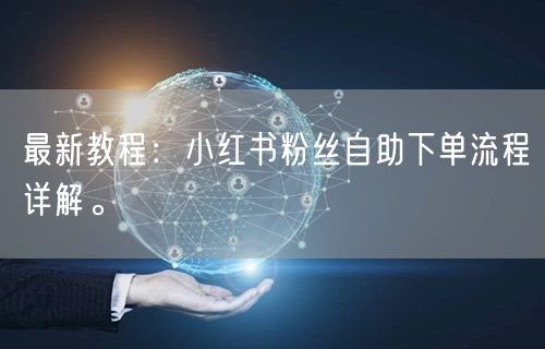 最新教程：小红书粉丝自助下单流程详解。