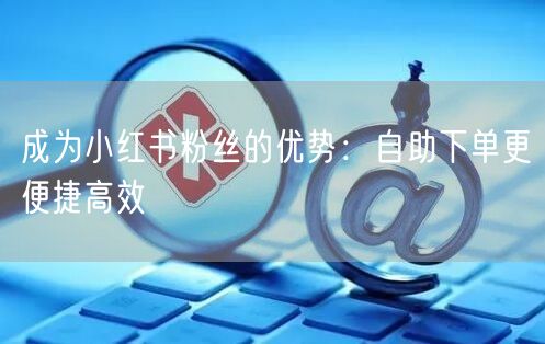 成为小红书粉丝的优势：自助下单更便捷高效