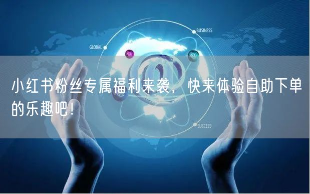 小红书粉丝专属福利来袭，快来体验自助下单的乐趣吧！