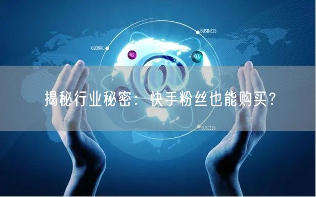 揭秘行业秘密：快手粉丝也能购买？