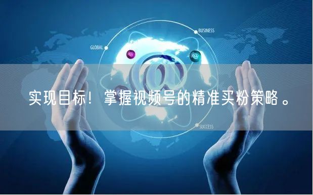 实现目标！掌握视频号的精准买粉策略。