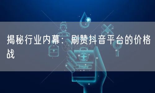 揭秘行业内幕：刷赞抖音平台的价格战