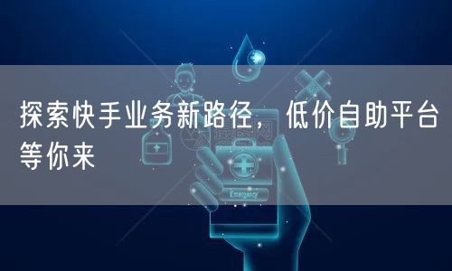 探索快手业务新路径，低价自助平台等你来