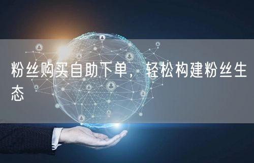 粉丝购买自助下单，轻松构建粉丝生态