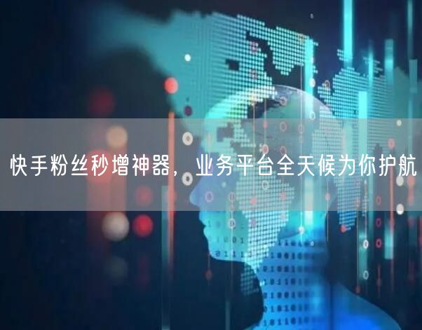 快手粉丝秒增神器，业务平台全天候为你护航