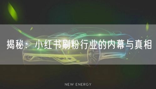 揭秘：小红书刷粉行业的内幕与真相