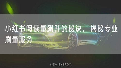 小红书阅读量飙升的秘诀，揭秘专业刷量服务
