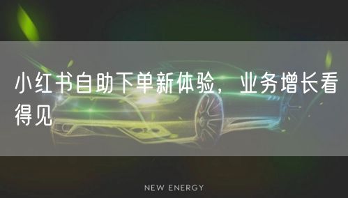小红书自助下单新体验，业务增长看得见
