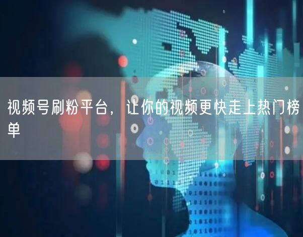 视频号刷粉平台，让你的视频更快走上热门榜单