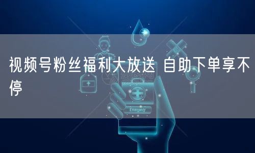 视频号粉丝福利大放送 自助下单享不停