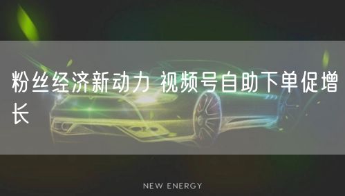 粉丝经济新动力 视频号自助下单促增长