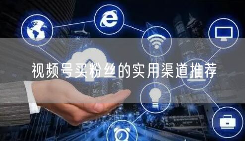 视频号买粉丝的实用渠道推荐