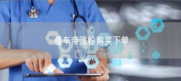 懂车帝涨粉购买下单