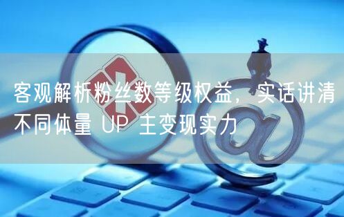 客观解析粉丝数等级权益，实话讲清不同体量 UP 主变现实力