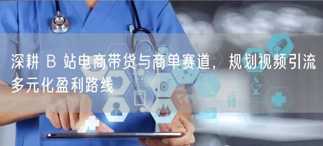 深耕 B 站电商带货与商单赛道，规划视频引流多元化盈利路线