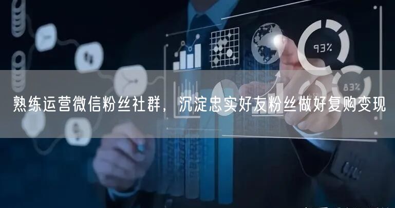 熟练运营微信粉丝社群，沉淀忠实好友粉丝做好复购变现